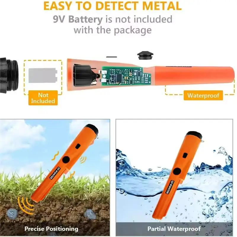 New High-efficiency GP-pointer Hand-held Metal Detector Waterproof Outdoor Harsh Environment Treasure Hunt Metal Silver Copper