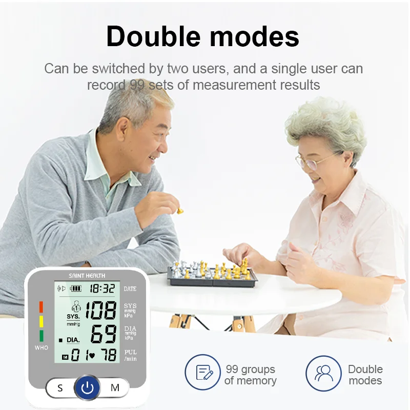 Russian Voice Tonometer Wrist Blood Pressure Monitor Automatic Wrist Digital Meter for Measuring And Pulse Rate Sphygmomanometer