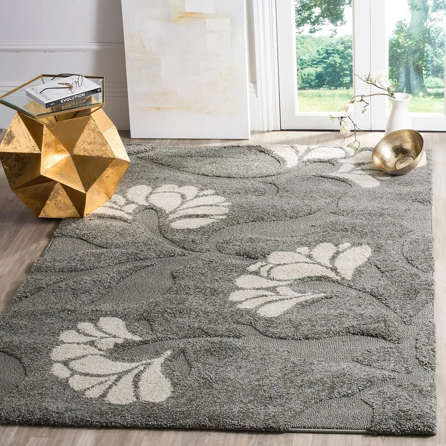 

Ковер для акцента Safavieh Florida Shag Коллекция-3 '3 ''X 5' 3'', дымчато-бежевый, не линяющий и легкий в уходе, толщина 1,2 дюйма идеально подходит для