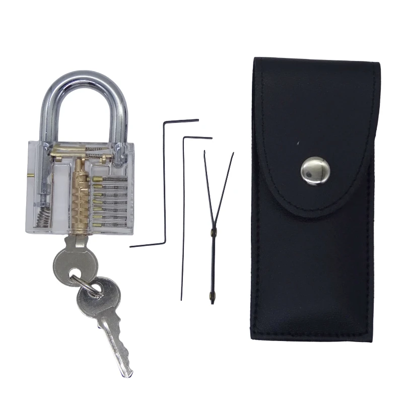 GOSO HUK 17pc Professional Lock Pick Set with Training Padlock Locksmith Tool Kit for Car Door Home Practice - view 4