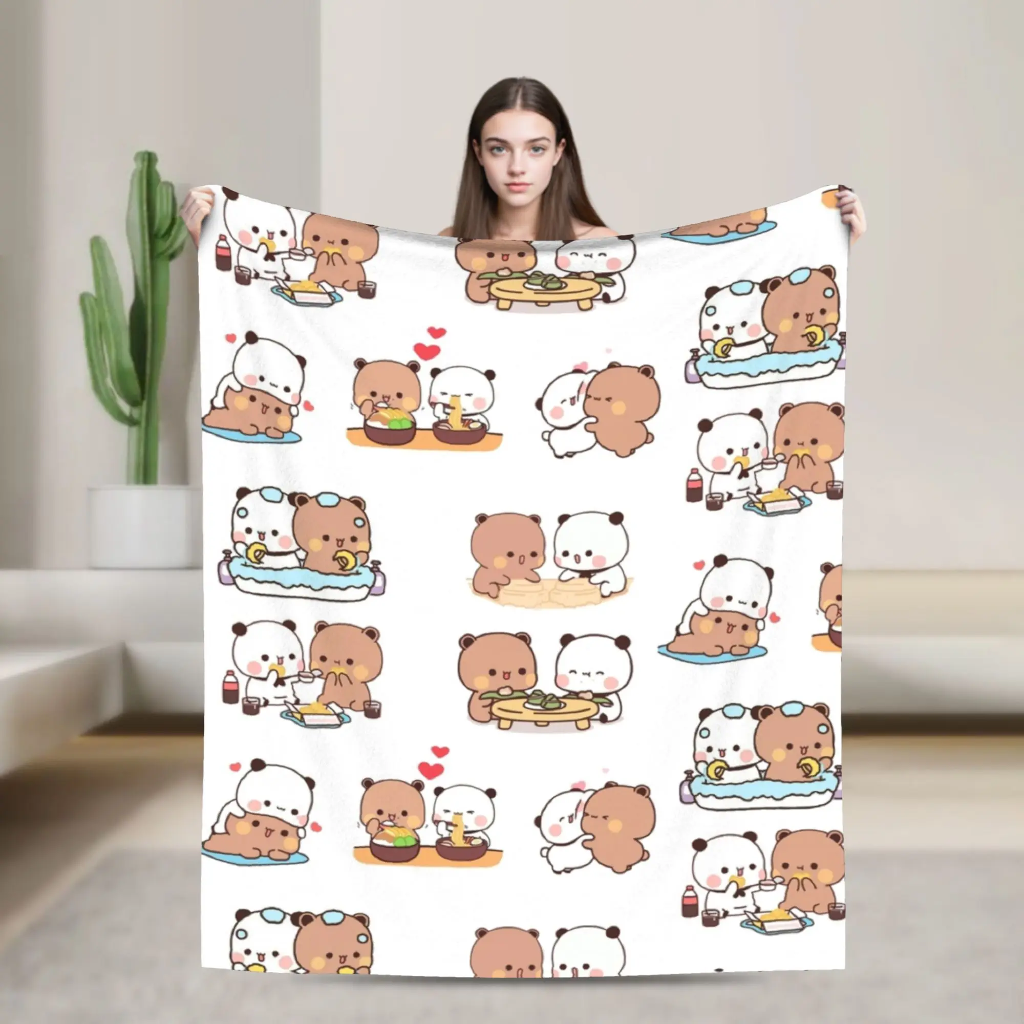 

Одеяло Bubu Dudu, милое фланелевое винтажное теплое одеяло с героями мультфильмов для постельного белья, весна/осень,