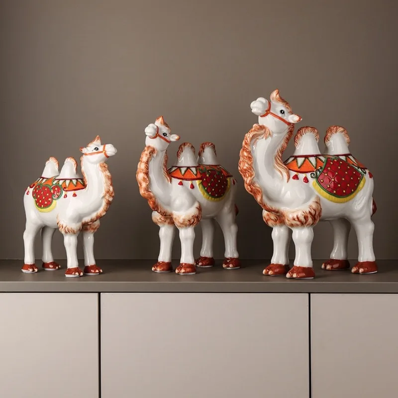 Ornament living room decoration new home creative alpaca, multicolored porcelain ceramic crafts