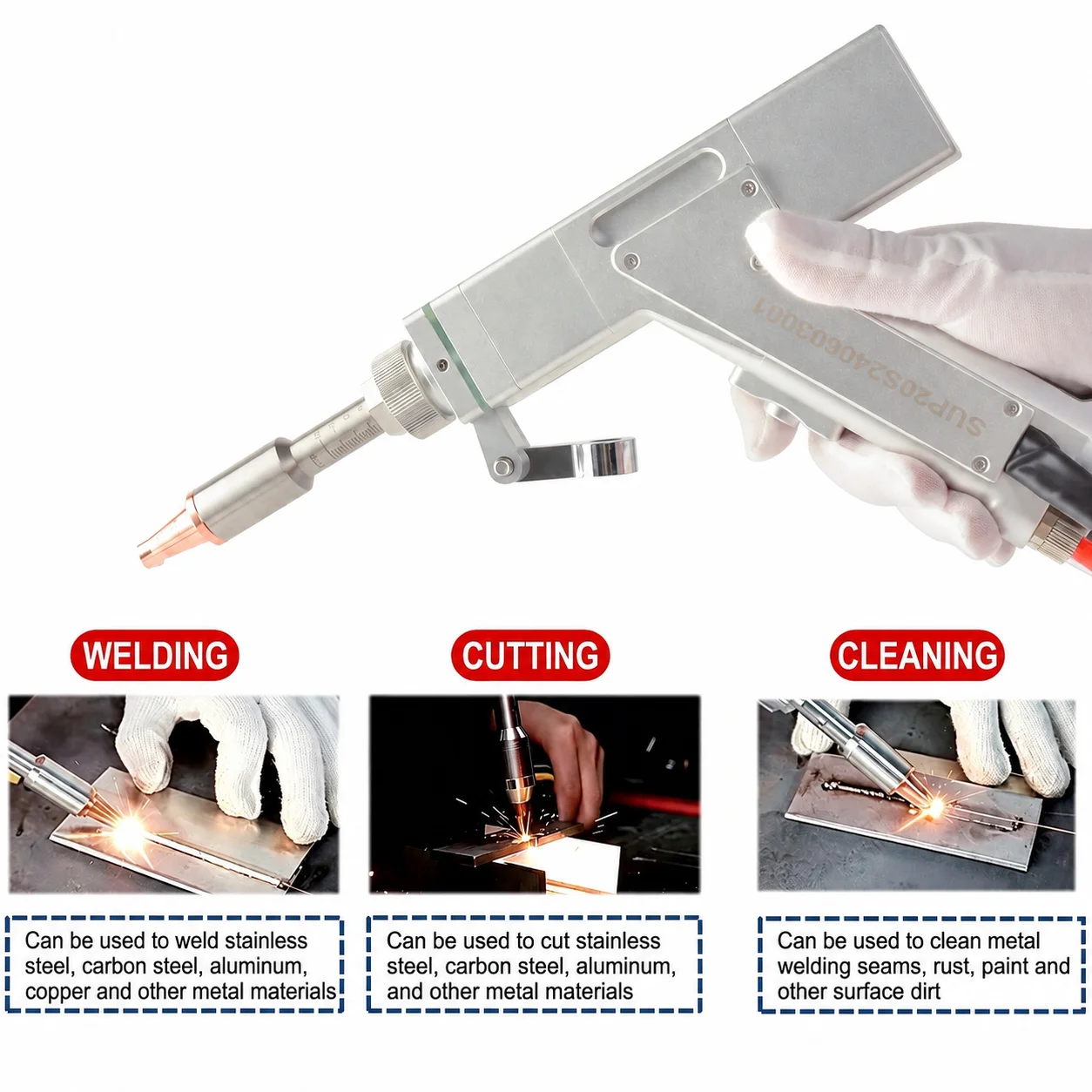 ActionLasers 700W Max Output Handheld Fiber Laser Welding Machine Air Cooled Portable Welder Metal 220V X1 Pro Laser Source view 5