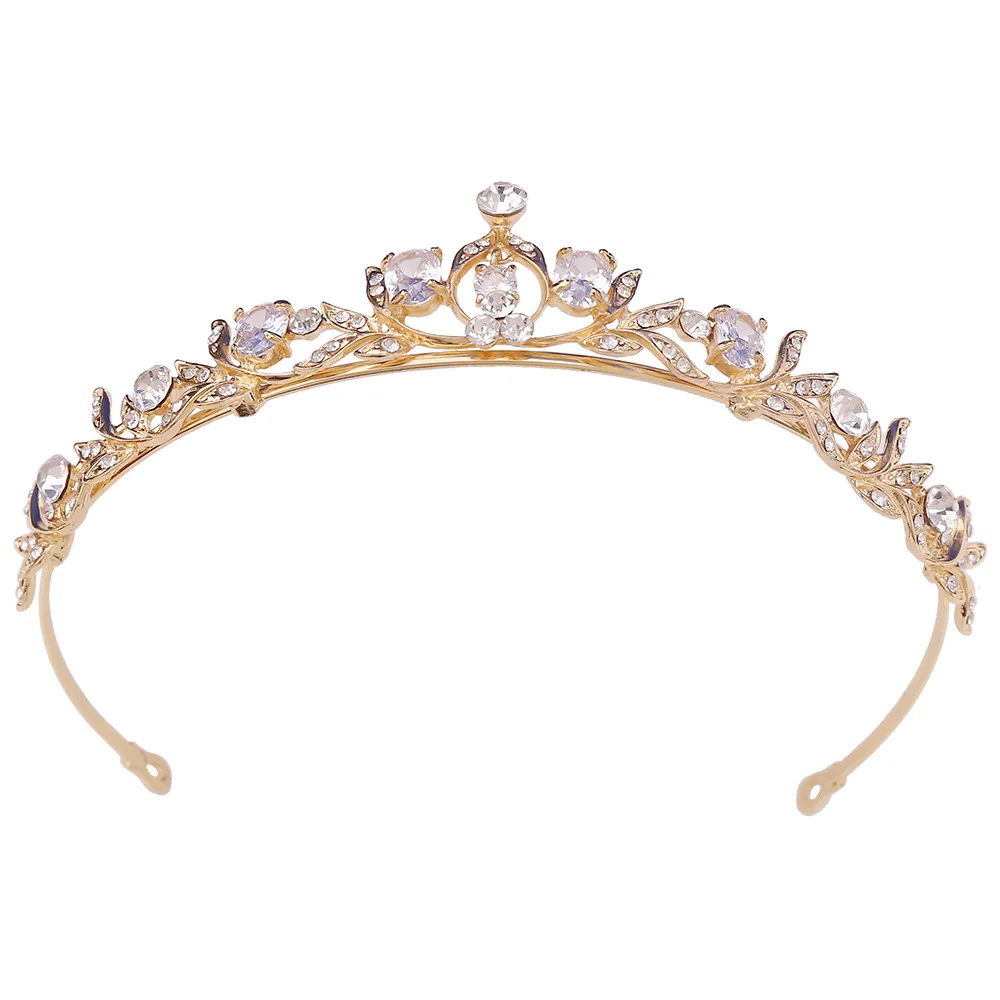 DIEZI Korean Girls Zircone Small Crown Tiaras Women Wedding Bridal Princess Birthday Party Elegant Flower Crystal Accessories