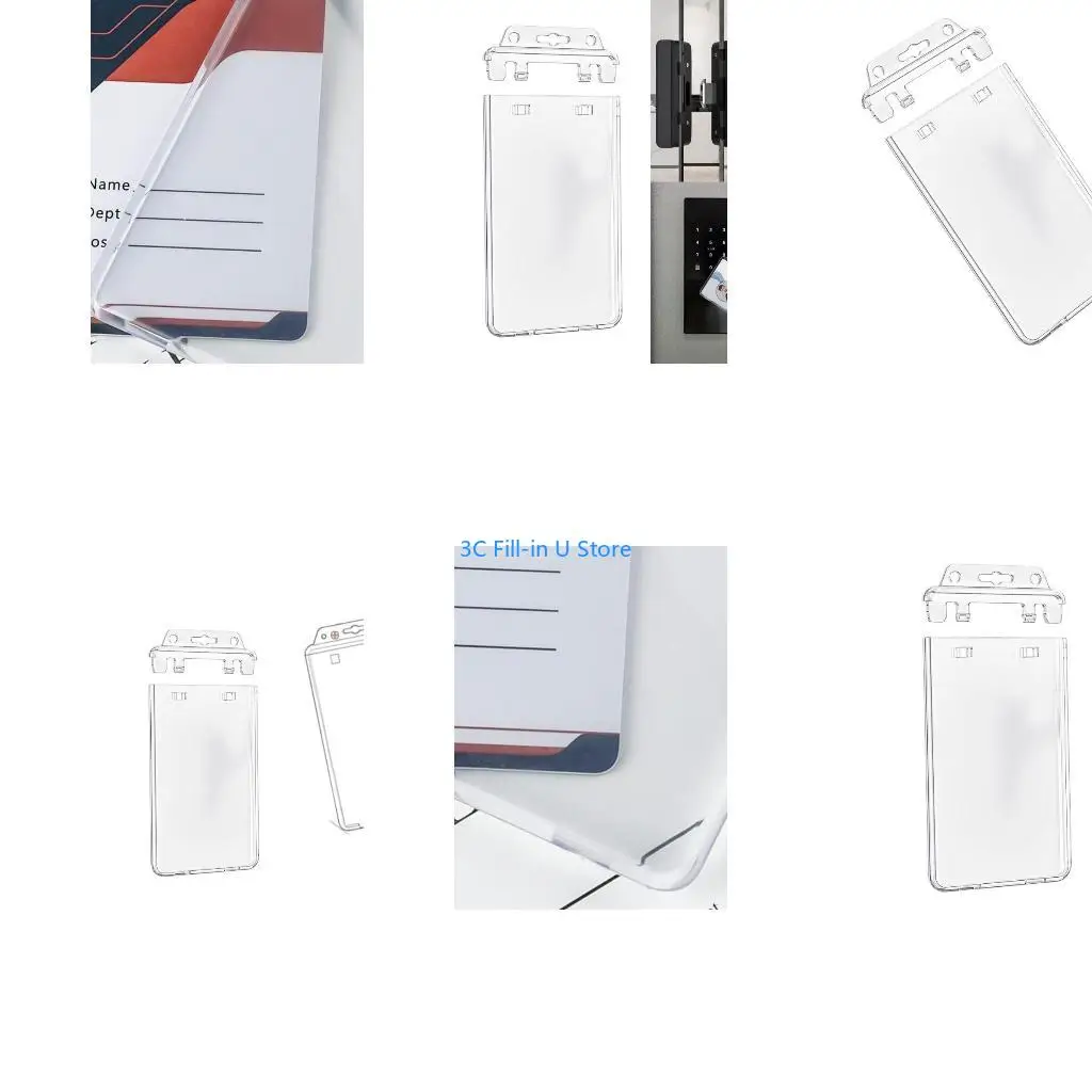 G8TA Card Case Card Holders Clear Name Badge Card Holders Credit Card Protective Case Name Badge Holders Office Supplies