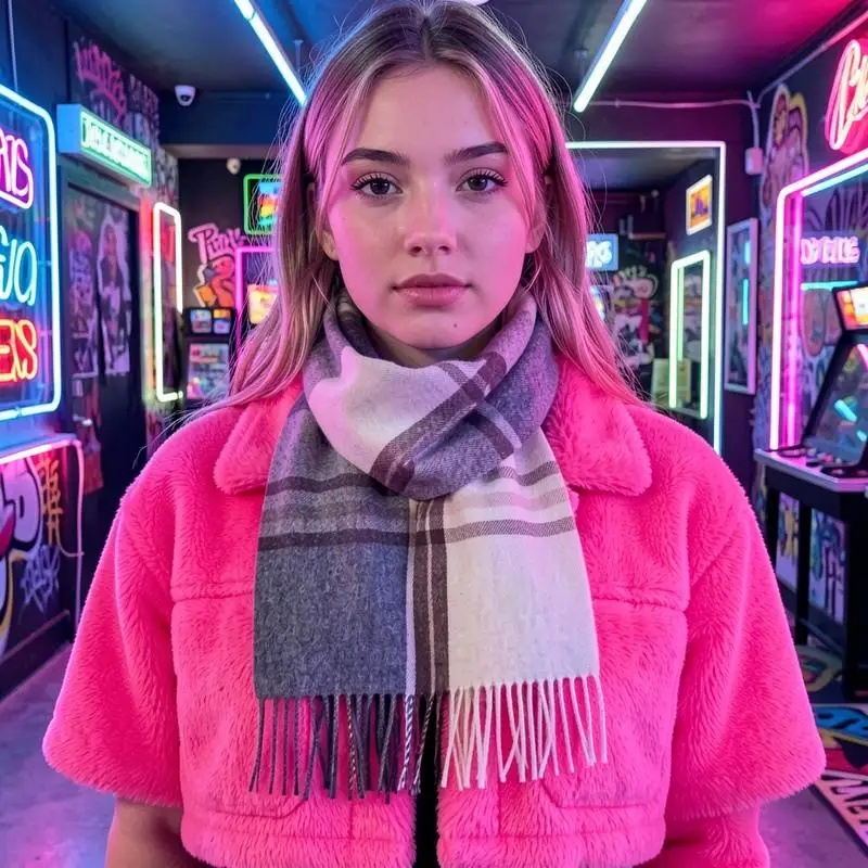 gruby szal na szyję w melange, – Infinity Scarf Knit recenzja i cena