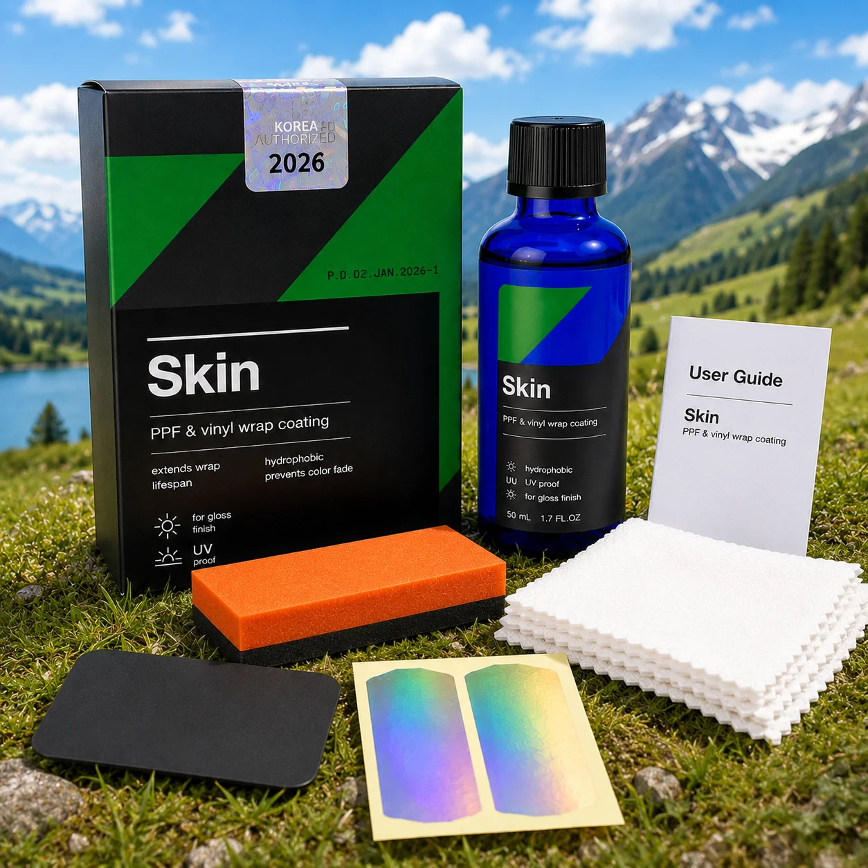 CAR  CQUARTZ Skin 50Ml PPF Vinyl Nano Coat UV Protection for Wrapped Vehicles with Vinyl Film UVA UVB Resistant
