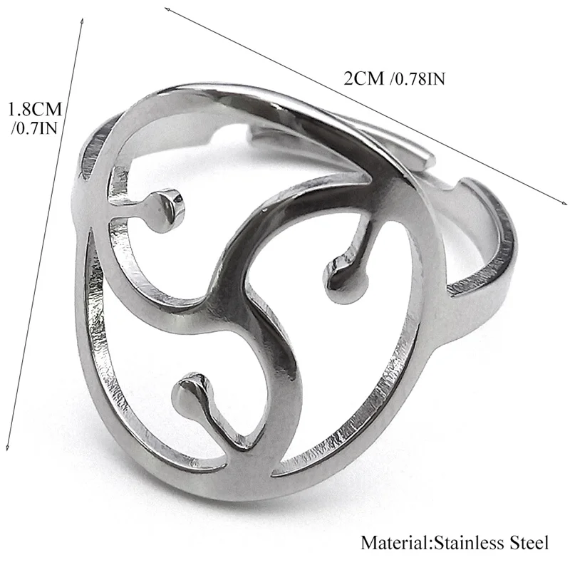 Trendy BDSM Symbol Rings for Women Men Stainless Steel Silver Color Master and Slave Adjustable Ring Jewelry anillos R30S06