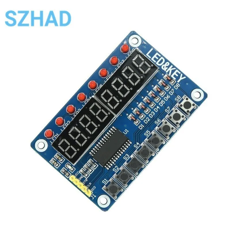 

TM1638 Module Key Display For AVR Arduino New 8-Bit Digital LED Tube 8-Bit