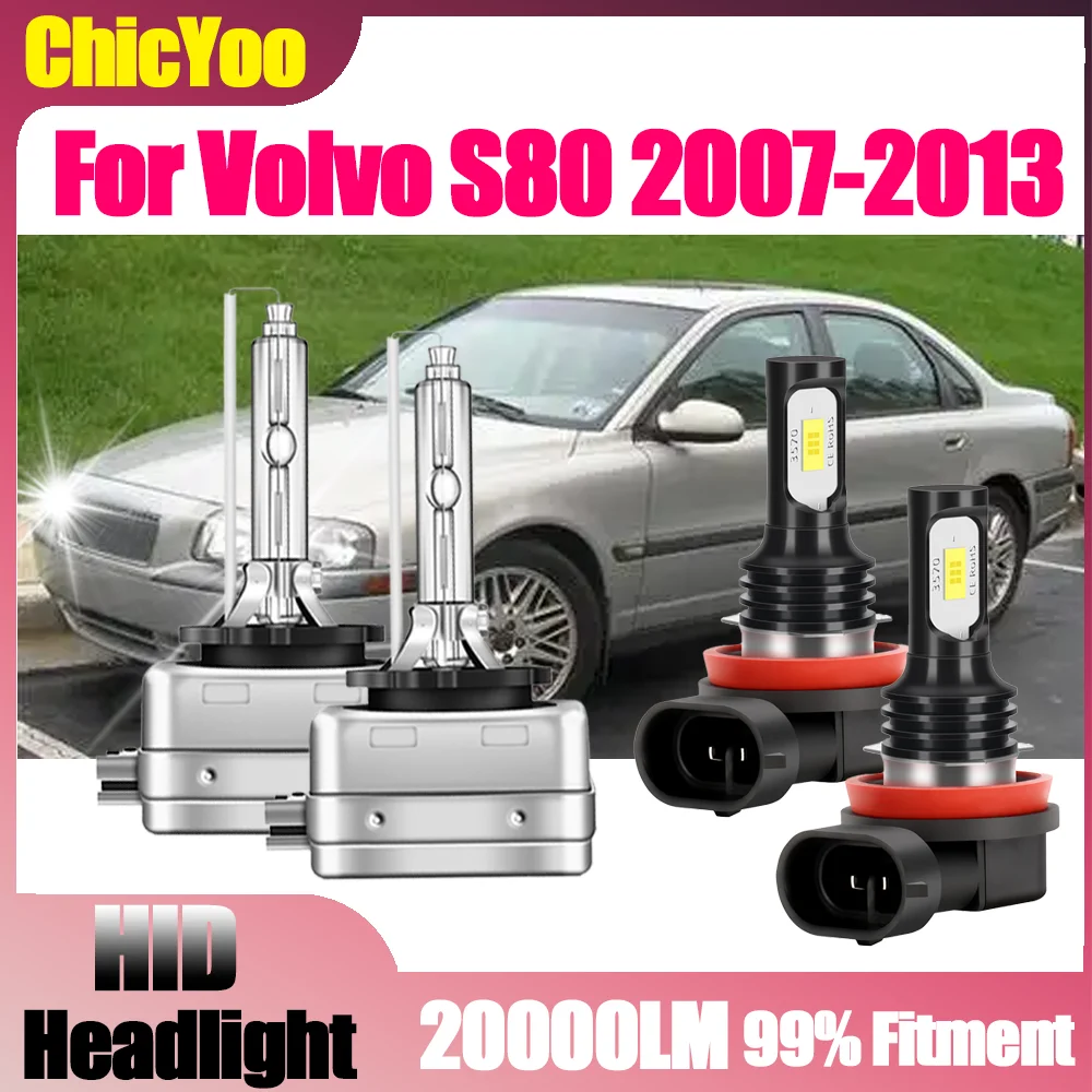 

D1S 6000K Белые HID фонари Ксеноновые авто фары Ксеноновые фары 20000LM H11 H8 H9 Автомобильные противотуманные фары 12 В для Volvo S80 2007-2013