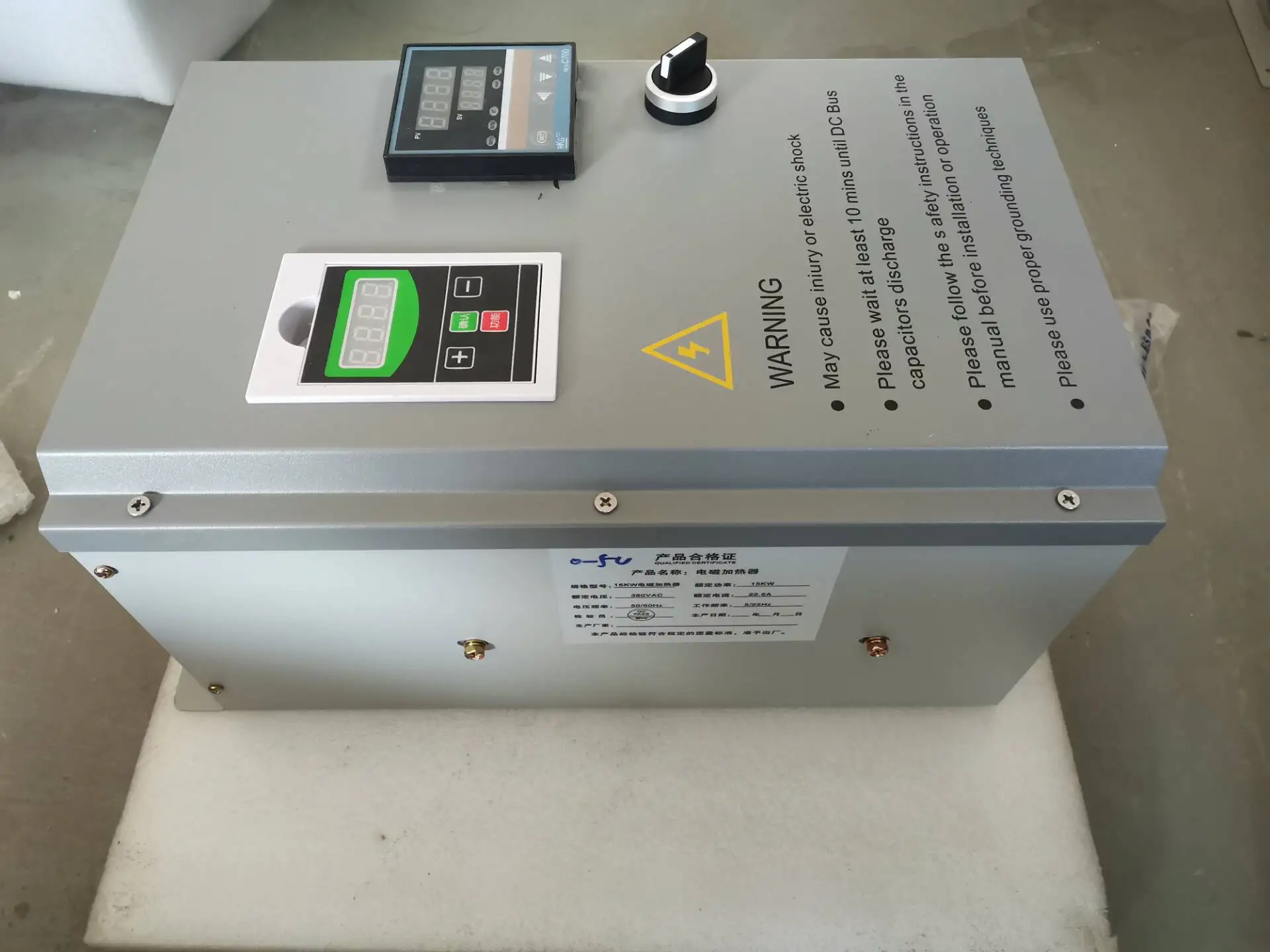 الصناعية 15KW ثلاث مراحل 380 فولت/440 فولت سخان الحث الكهرومغناطيسي لآلة البلاستيك/الطارد/البيليه