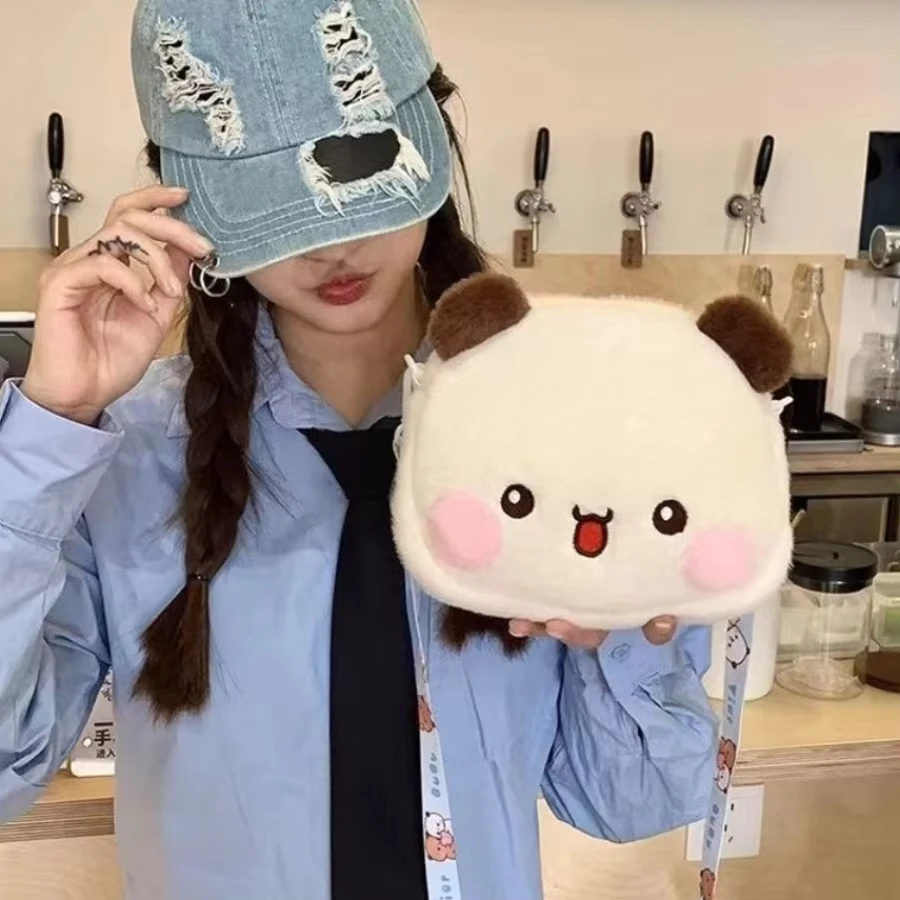 Cute Bubu Dudu Plush Backpack Yier Panda Bear Crossbody Bag Kawaii Coin Purses Shoulder Bag Soft Plushies for Girlfriend Gift view 2