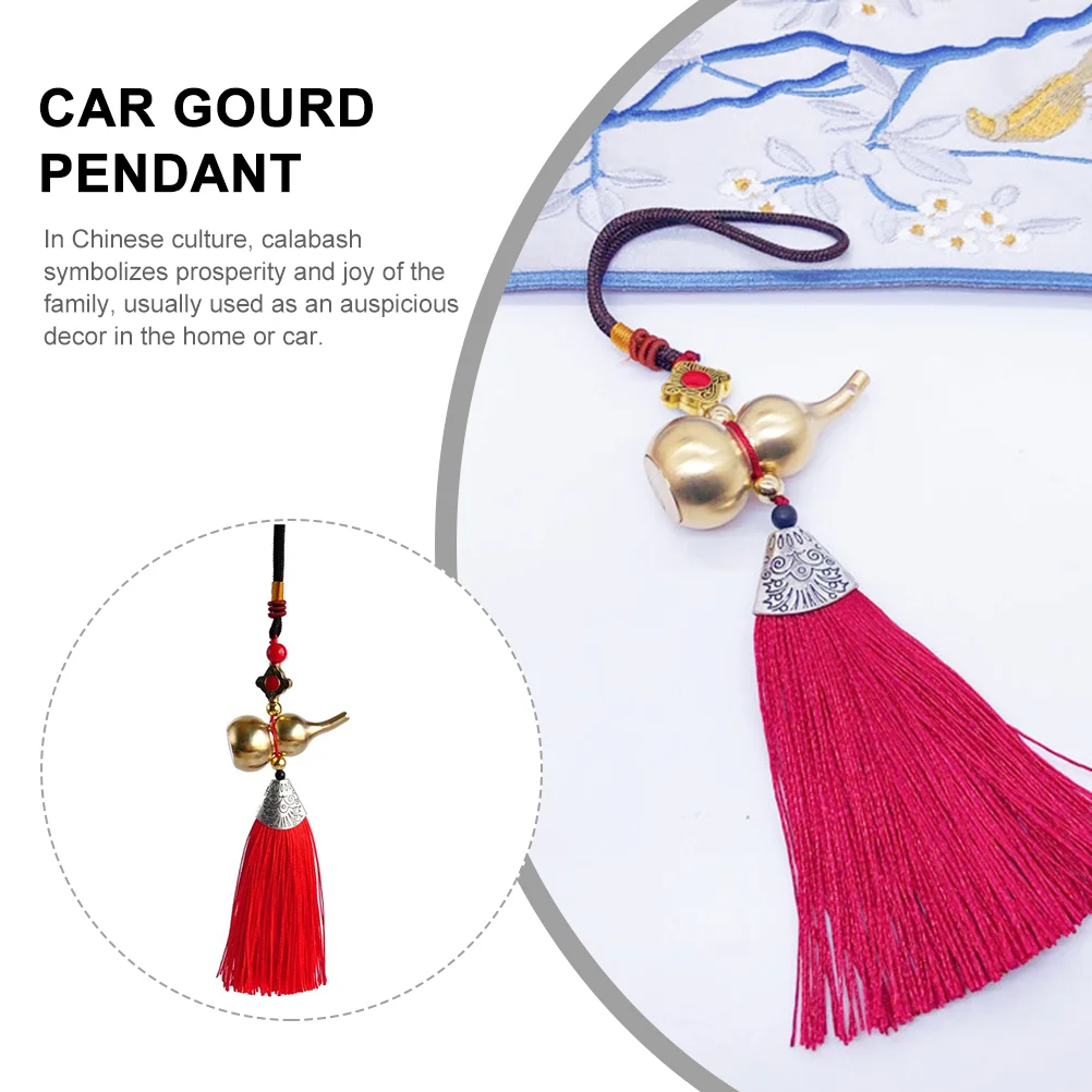 Rear View Mirror Hanging Accessories Pendant Decor Calabash China Fu Crafts Car Gourd Key Fob