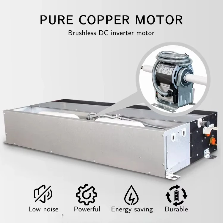 HVAC-System, Wasserkühler, Lüfterspulen, Kühlung, Heizung, Decke, verdeckte Lüfterspuleinheit (DC-MOTOR)