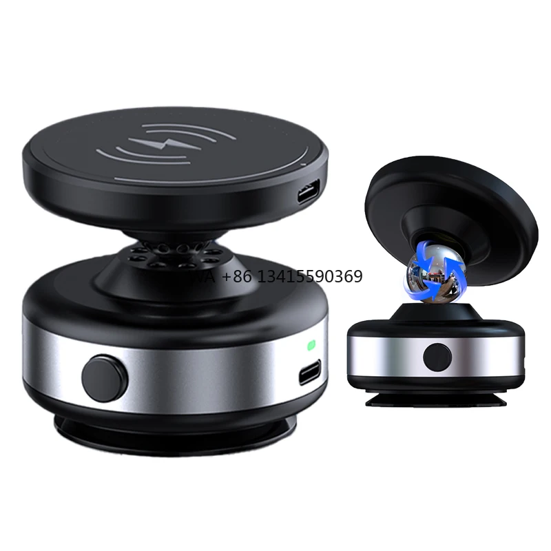 

X90W 360 Rotatable Car Magnetic Phone Holder Electric Vacuum Suction Cup Wireless Charger Phone Mount
