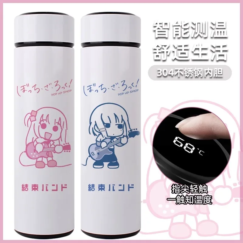 

Anime BOCCHI THE ROCK Cosplay Gotoh Hitori Yamada Ryo 500ml Intelligent Temperature Sensing Stainless Steel Thermos Cups Gifts