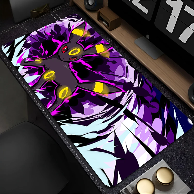 Mouse Pad Kawaii Flower Pattern XXL Keyboard Rug Laptop Japan Anime P-pokemonS Mousepad PC Cute E-eevee Gamer Cabinet Desk Mat
