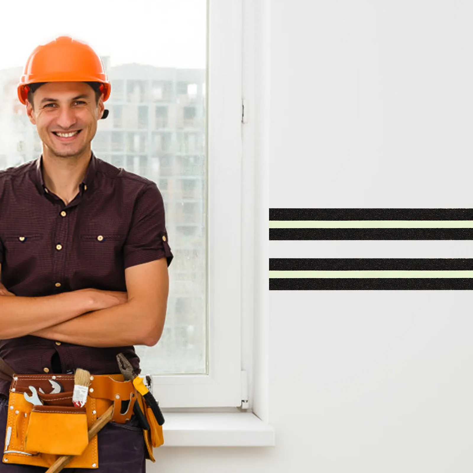 

1 шт. 5 м противоскользящая светящаяся лента для ступеней, матовая, для внутреннего и наружного использования, для лестниц и дорожек, предупреждающая о ночных пожарах, для повышения видимости