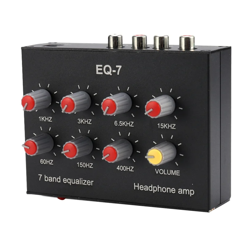 

AU47-EQ-7 Car Audio Headset Amplifier 7-Band EQ Equalizer 2 Channel Digital Sound Equalizer