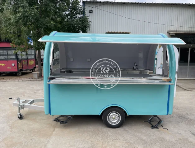 Mobile Food Trailer Cocktail Drink Bar Coffee Shop Fast Food Truck Kitchen Equipped Food Stall