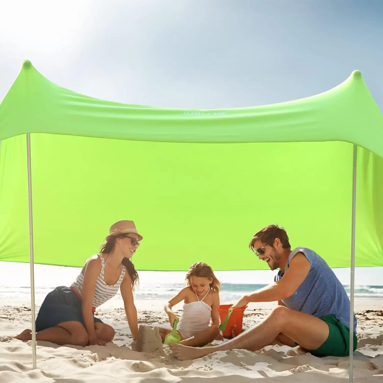 Outdoor Beach Tent Sun Shelter Camping Shades Tents Windproof One-piece Beach Canopy Tents UPF50+ Portable Family Tent For Beach