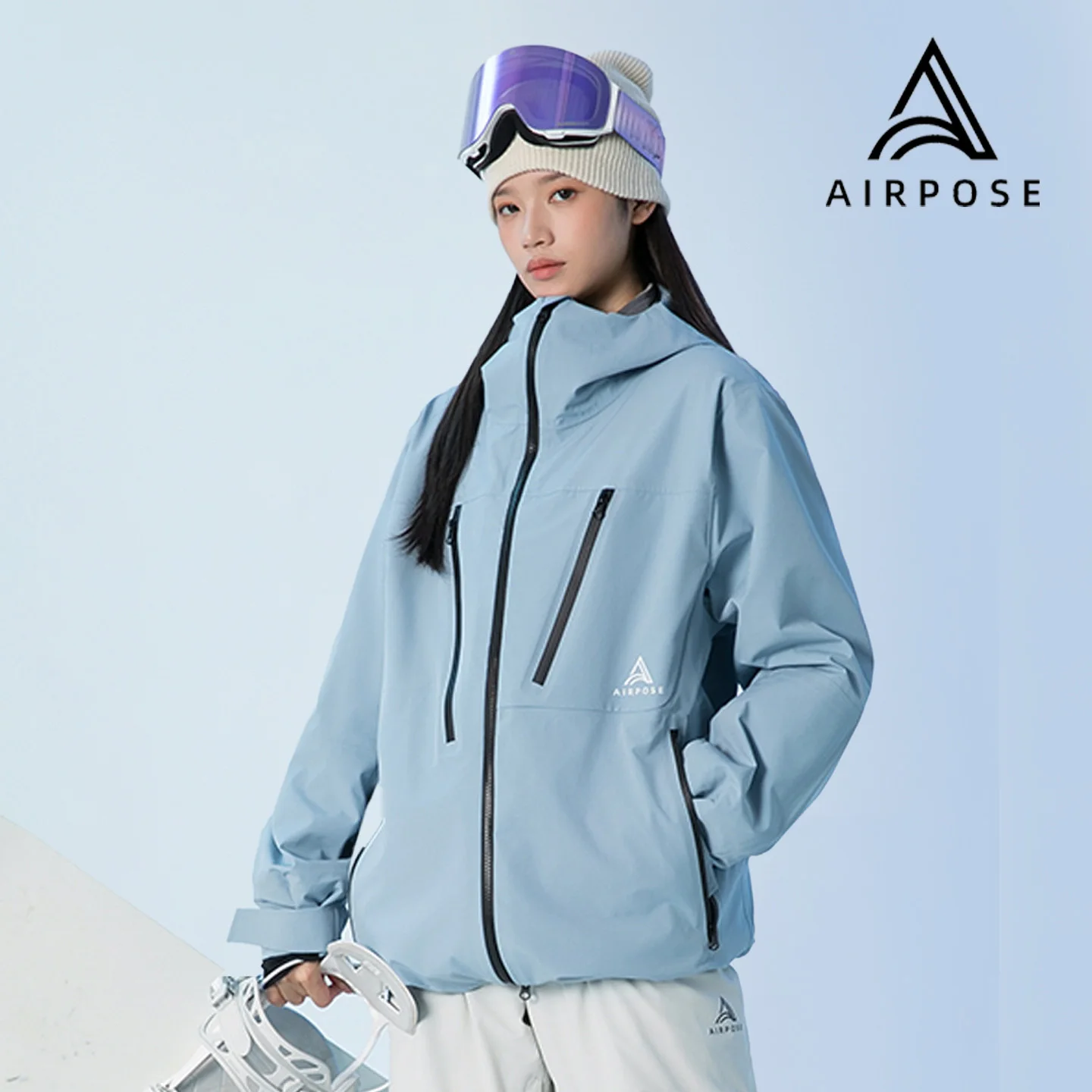 AIRPOSE 2025 3 في 1 سترة تزلج الرجال النساء 3L قشرة صلبة مقاوم للماء يندبروف انفصال الحرارية بطانة معطف الثلوج للرياضة في الهواء الطلق