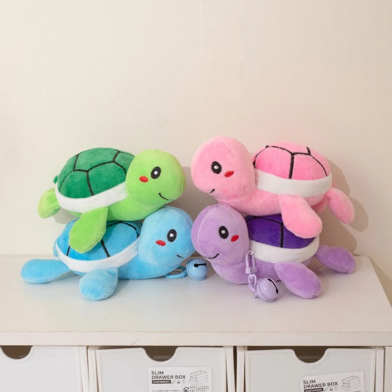 Ciondolo in peluche tartaruga dopamina Kawaii Portachiavi in peluche colorato tartaruga cartone animato Borsa Zaino Portachiavi in peluche per telefono per auto