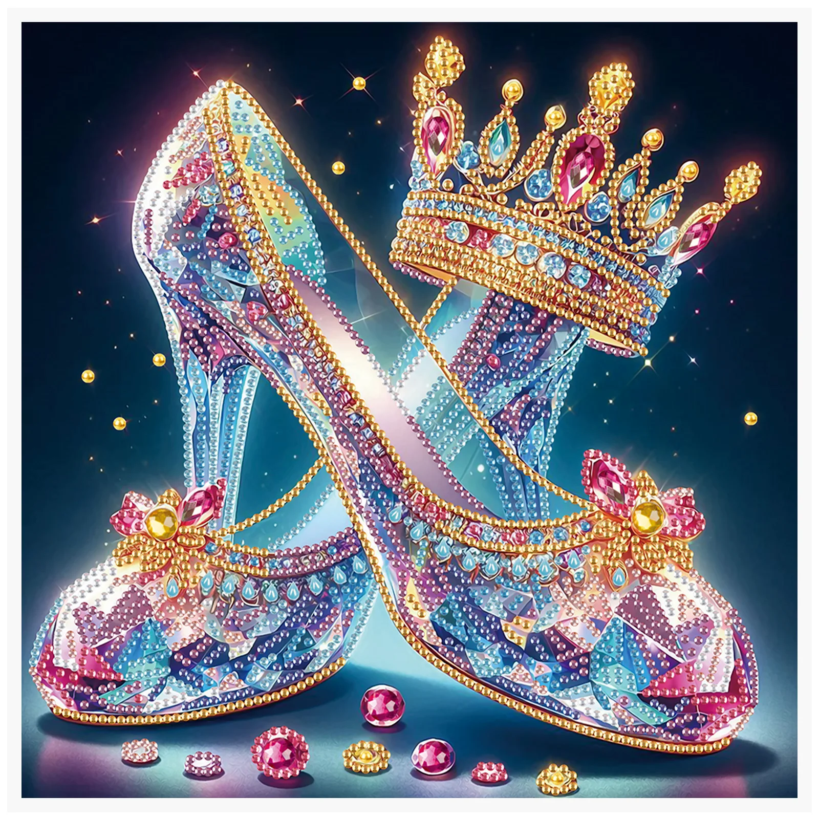 Special Shape Diamond Art Kits for Beginners and Adults,Crystal shoes Diamond Art Painting Kits for Home Wall Decoration Gifts