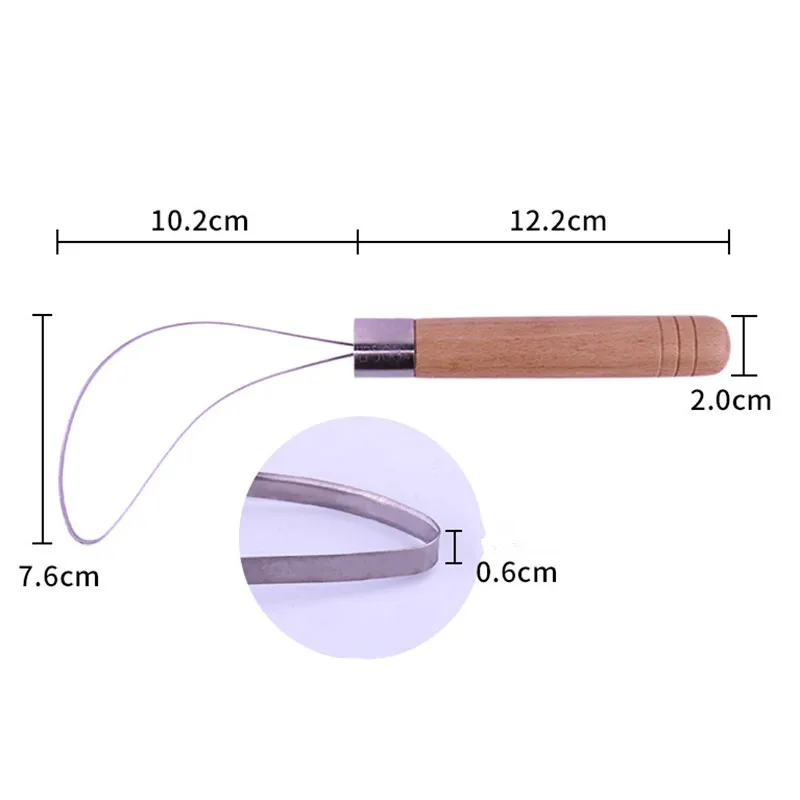 1PC Wood Pottery Clay Sculpture Big Loop Tool with Steel Flat Surface Multipurpose DIY Craft Carving Tool for Art And Design
