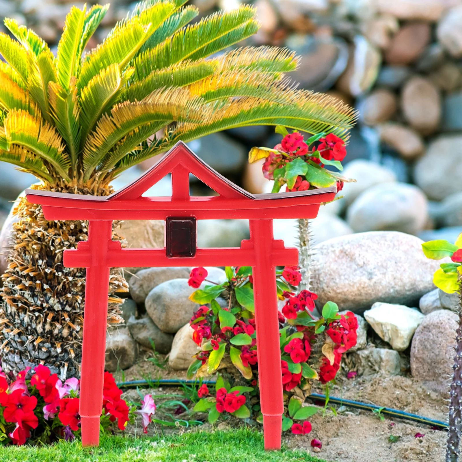 Mini decoración de tanque de peces Torii, estatua artesanal de estilo Zen, Micro paisaje, acuario, 3 piezas