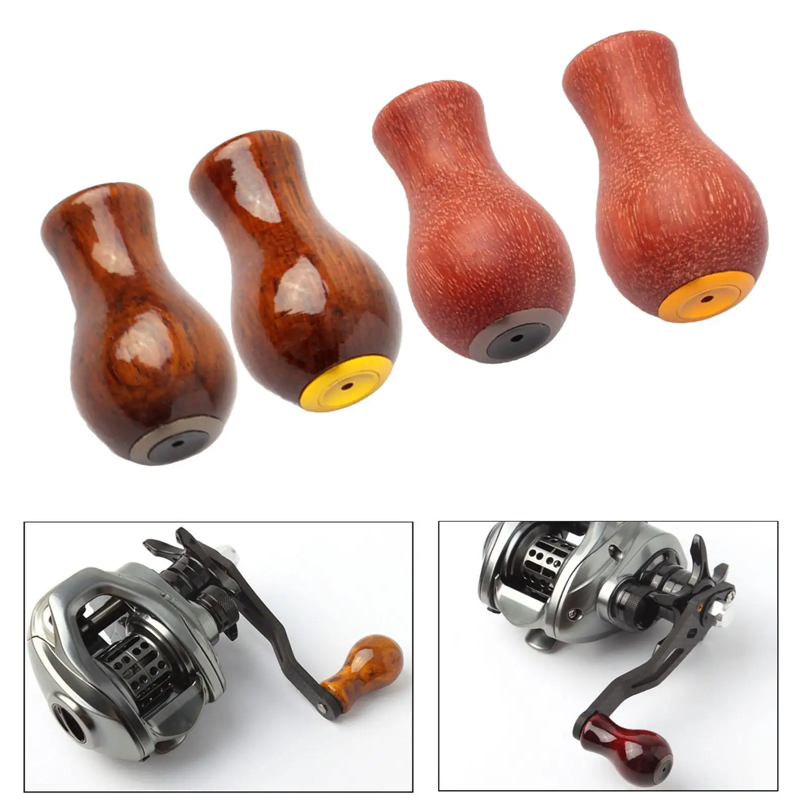

Reel Handle Knob Spare Part Lightweight Repair Wood Refit Tool Sturdy DIY Replacement Modified Power Handle Knob Rocker Grip