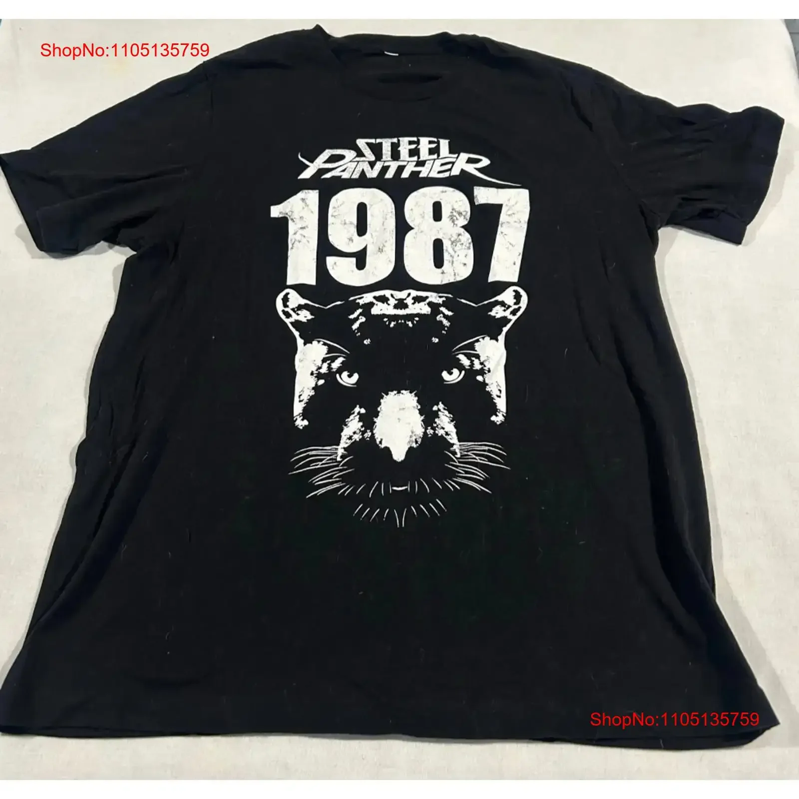 

Steel Panther Tour Black T Shirt Adult GE056 vintage Washed streetwear Casual Soft fashion Breathable Versatile