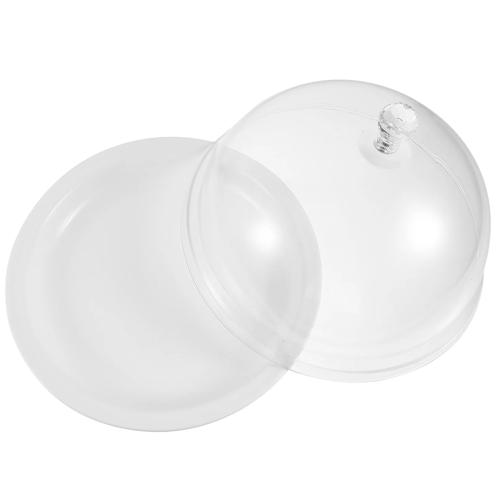 

Fruit Snack Tasting Plate 25CM Cake Stand 26CM Clear Dome Dessert Tray Display Stand for Wedding Fruits Serving Kitchen Bar