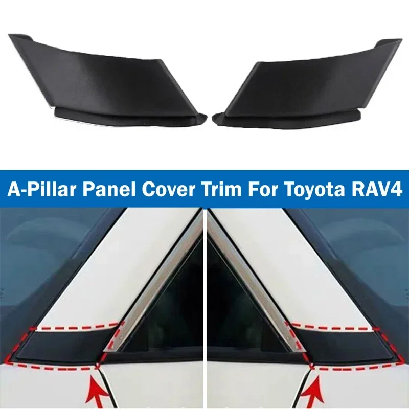 Left/Right Car Exterior A-Pillar Front Side Window Panel Cover Trim For Toyota RAV4 2019 2020 2021 2022 2023 2024 Accessories