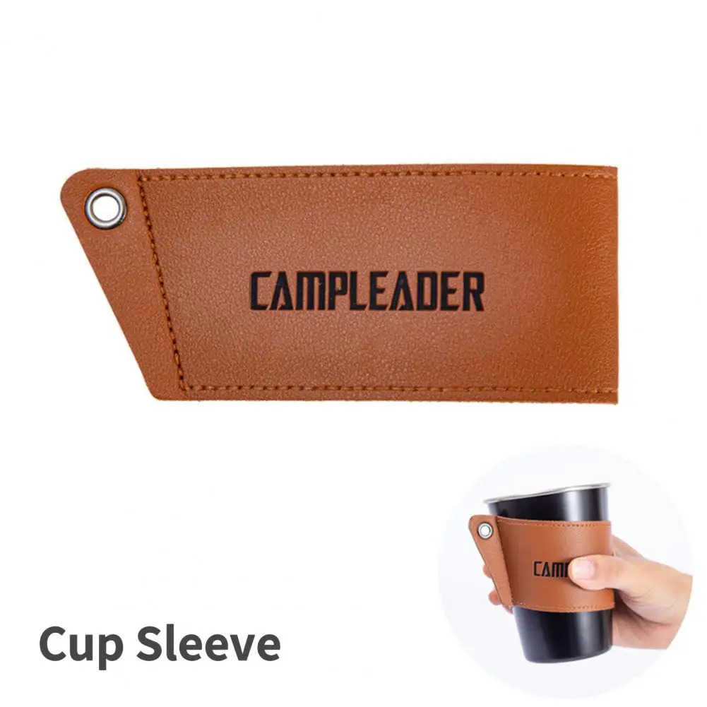 Faux Leather Cup Cover Heat Insulation Non-slip Wear-resistant Stainless Steel Bottle Sleeve Mug Wrap For Beverage Cups