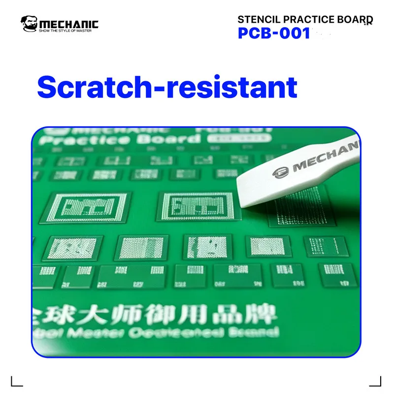 MECHANIC PCB-001 Welding Exercise PCB Board Stencil Practice Board For BGA Reball Fly Wire IC Capacitor Phone Repair Training