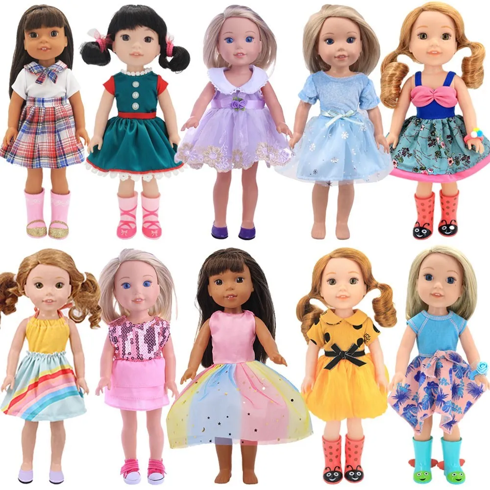 Dolls Clothes Dress Skirt&Accessories For 14.5 Inch Nancy American Doll&32-34Cm Paola Reina Doll ，Our Generation Girl`s Toy DIY