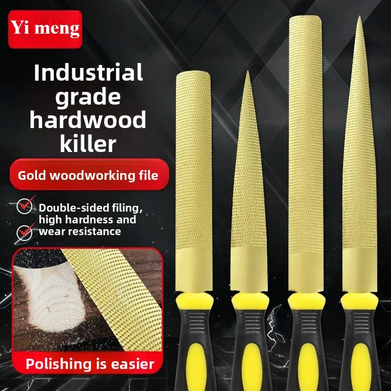 Golden-Colored File Woodworking File with Coarse Teeth Suitable for Woodworking Sanding