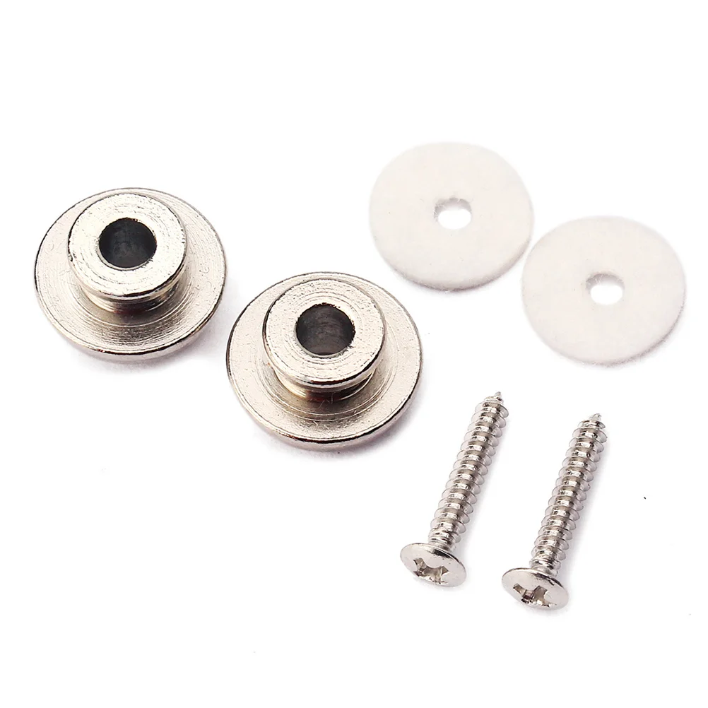 

2Pcs Guitar Strap Lock Metal Mushroom Head Replacement Parts for Electric Acoustic Bass Guitar Solid Durable Chrome