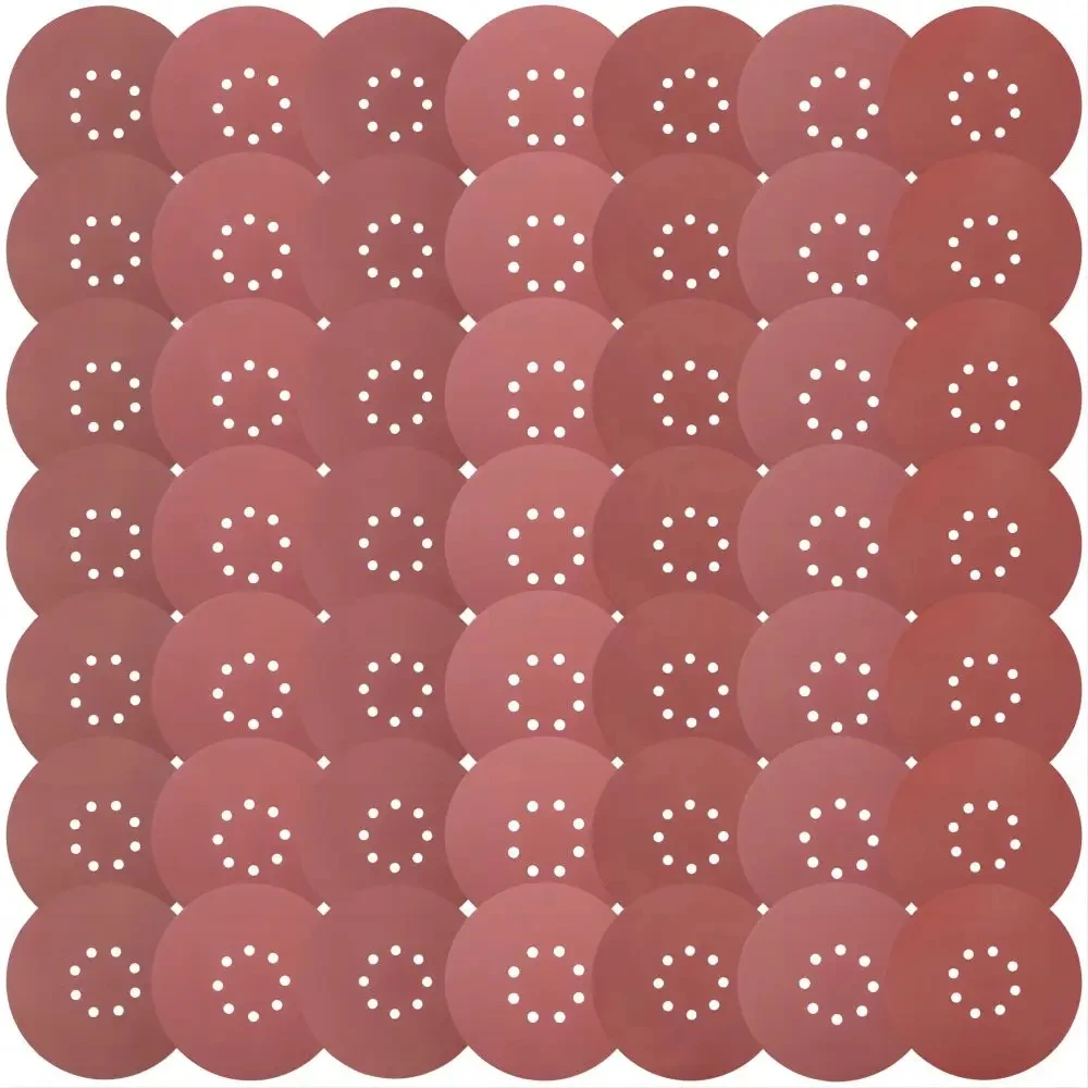 70Pcs 9 Inch 8 Hole Sanding Discs Hook Loop Sandpaper Assorted 80-400 Grits for Drywall Sander Wood Furniture Finishing Grinding