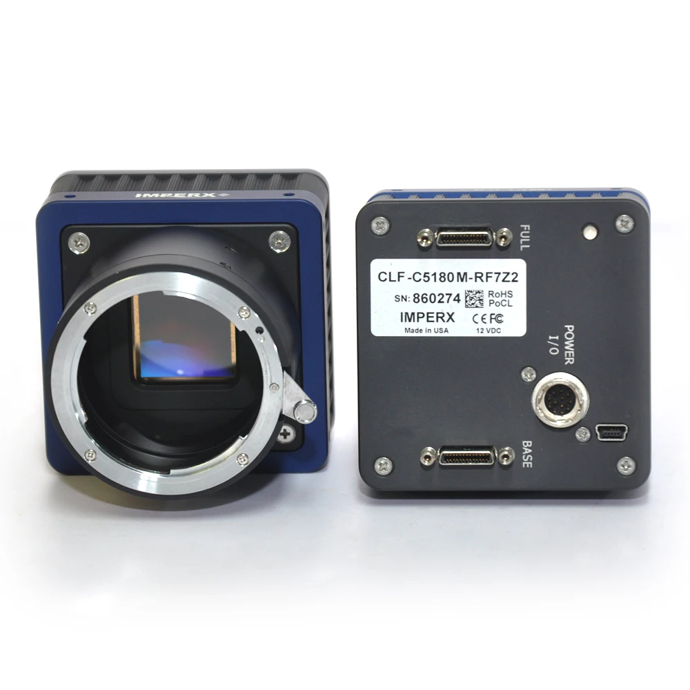 IMPERX CLF-C5180M 5MP Global Shutter Industrial Camera, GigE Vision, High Speed Imaging for Machine Vision and Automation Tested