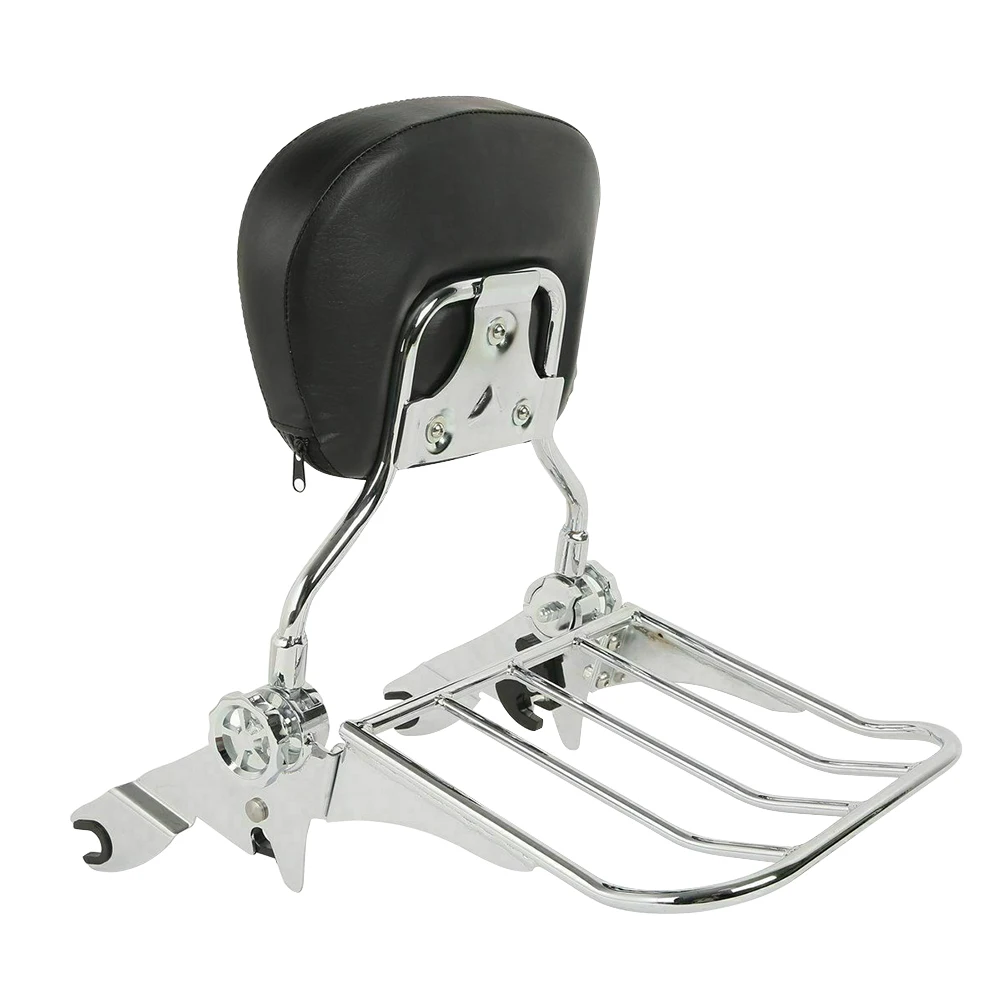 Luggage Rack Backrest Sissy Bar For Harley Road King Street Glide Touring 09-2019