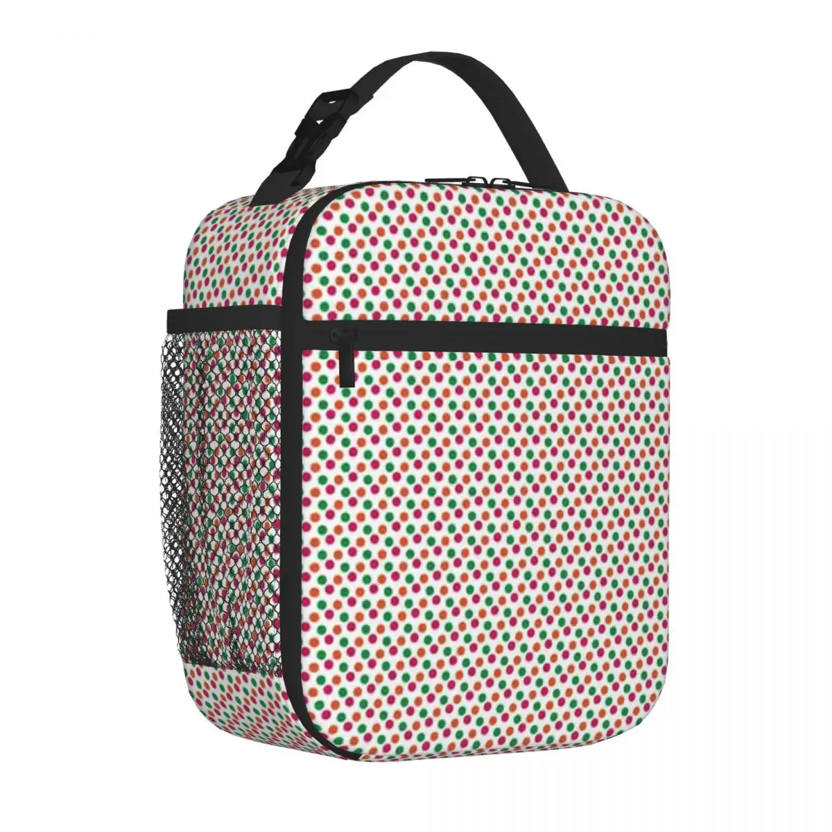 Bestselling Polka Dot 3 Coloured Design Pink Green Orange Dual Use Carry Lunch Bag Office Picnic Break Lunch Tote