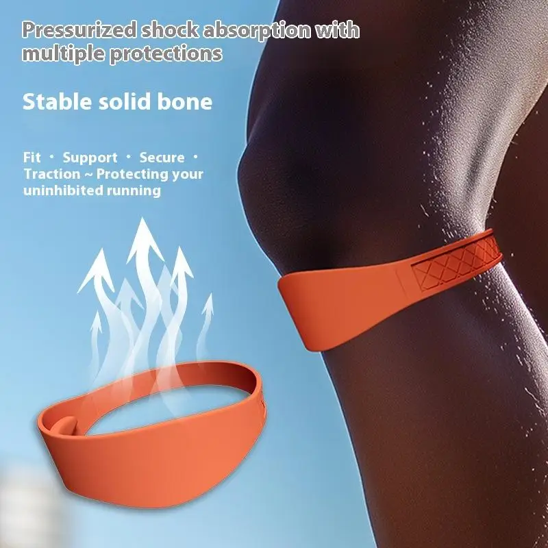 قطعتان من الأشرطة الواقية من السيليكون؛ دعم مثالي للركبة وممتص للصدمات للرياضة والارتداء اليومي.