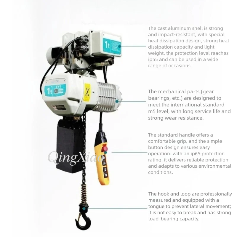 

Hook Type Travelling Chain Hoist Movable Lifting Tackle Industrial Heavy Load Chain Block For Overhead Material Lifting &