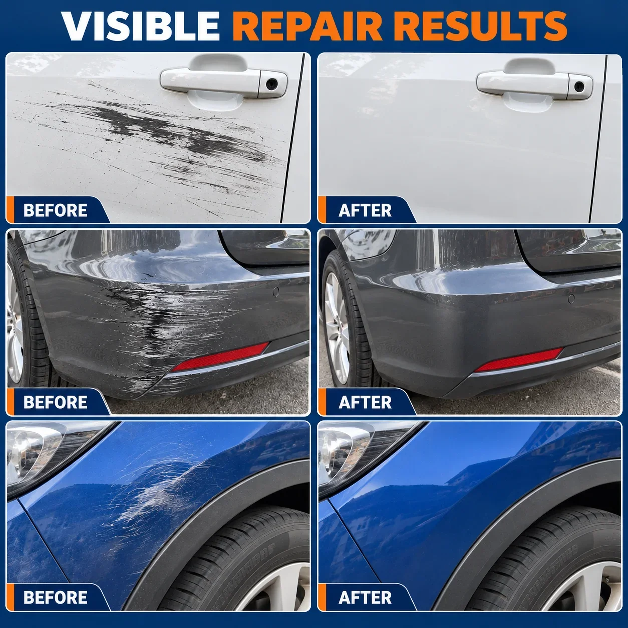 Auto Paint Scratch Repair Paste, Car Polishing Compound to Eliminate Surface Scuffs, Renew Shiny Vehicle Paint Surface