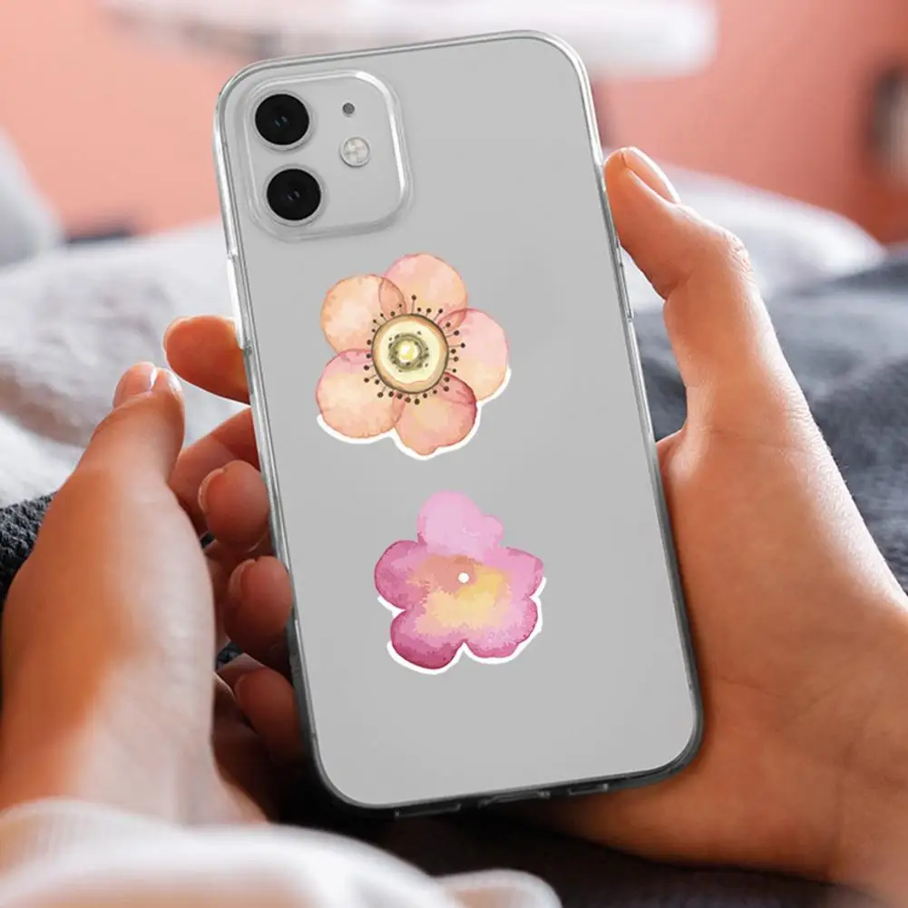 High-precision Printing Stickers Suitcase Sticker Floral Scrapbooking Stickers Set 50pcs Waterproof for Book for Scrapbooking