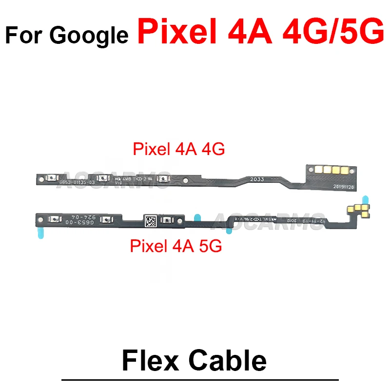 Power Volume Buttons Flex Cable For Google Pixel 2 3 4 XL 2XL 3XL 4XL 4A 4G/5G 5a 6A 6 7 Pro Replacement Part