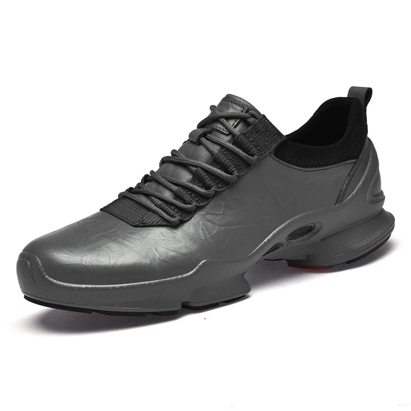

Мужские спортивные туфли из натуральной кожи, легкие лоферы из воловьей кожи для бега, спортивные кроссовки для бега трусцой и ходьбы