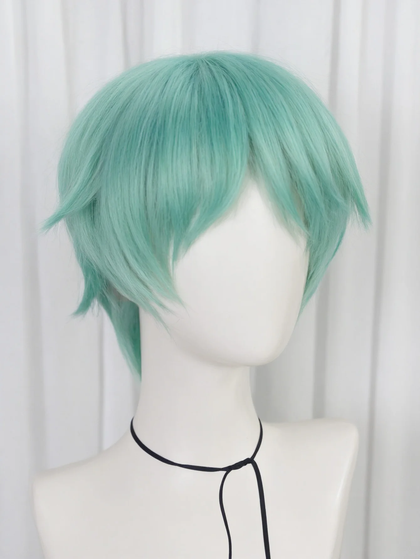 Parrucca verde chiaro Parrucca corta diritta Bob verde menta Film di cartoni animati Costume cosplay di Halloween Parrucche Animie